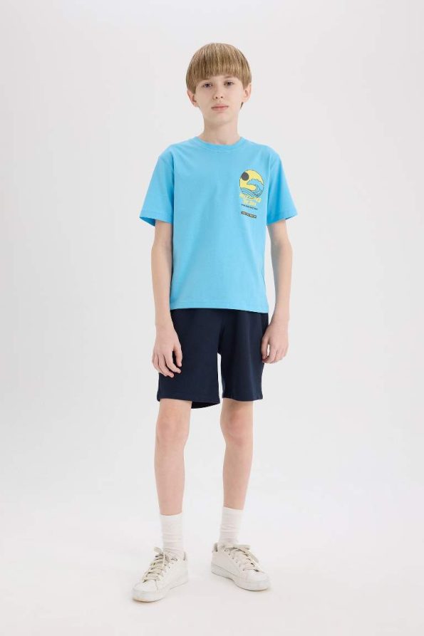 Boys' Short Sleeve Printed Crew Neck T-Shirt