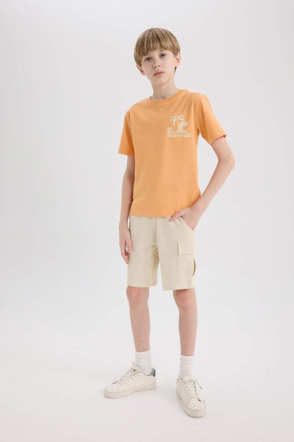 Boys' Printed Crew Neck Short Sleeve T-Shirt