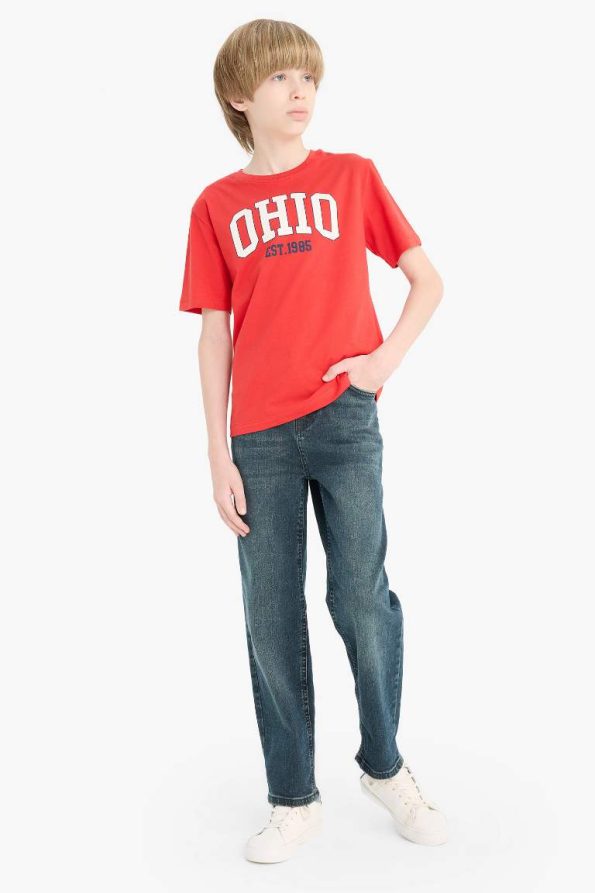 Boys' Printed Crew Neck Short Sleeve T-Shirt