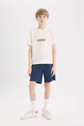 Boys' Printed Crew Neck Short Sleeve T-Shirt