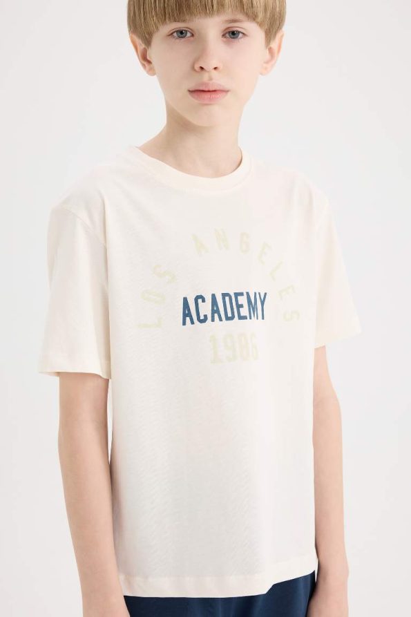 Boys' Printed Crew Neck Short Sleeve T-Shirt