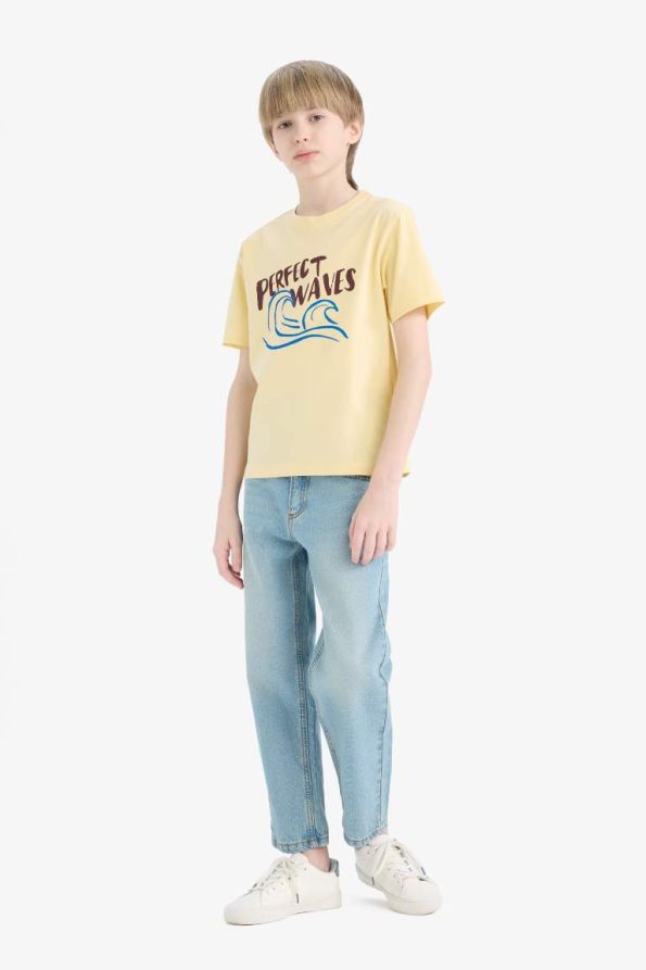 Boys' Printed Crew Neck Short Sleeve T-Shirt