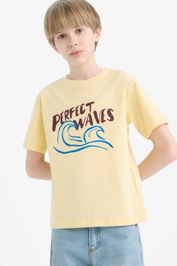 Boys' Printed Crew Neck Short Sleeve T-Shirt