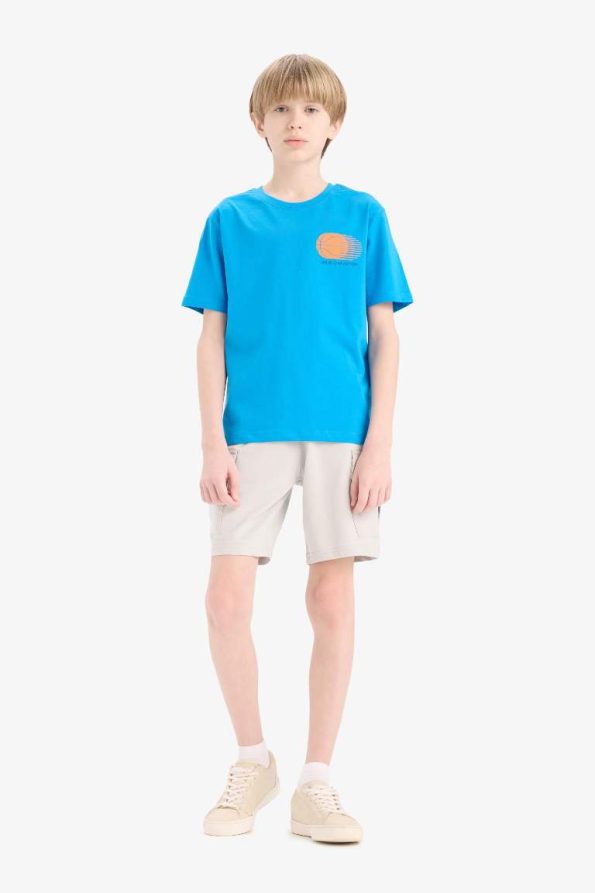 Boys' Printed Crew Neck Short Sleeve T-Shirt