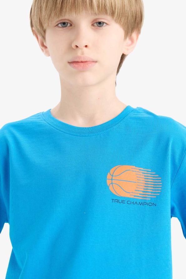 Boys' Printed Crew Neck Short Sleeve T-Shirt