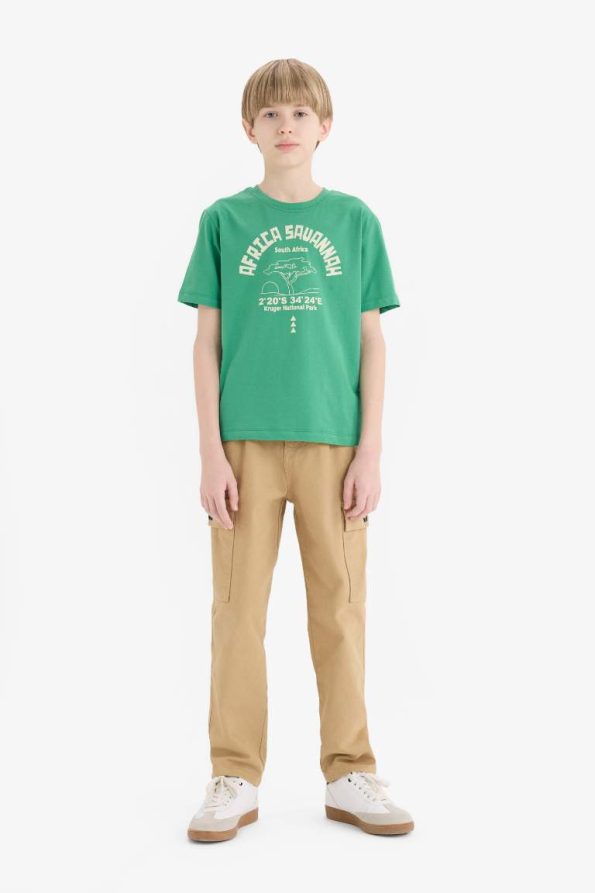 Boys' Printed Crew Neck Short Sleeve T-Shirt
