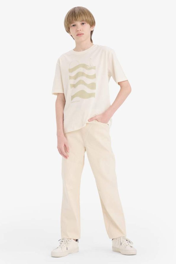 Boys' Short Sleeve Printed Crew Neck T-Shirt