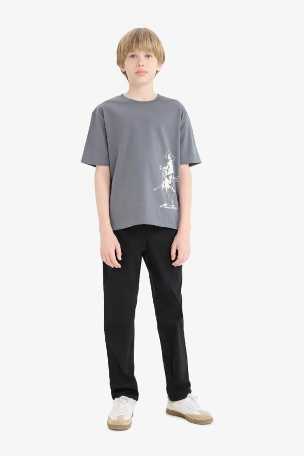 Boys' Printed Crew Neck Short Sleeve T-Shirt