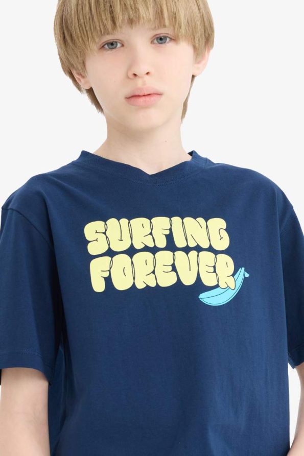 Boys' Short Sleeve Printed Crew Neck T-Shirt