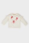 Girls' Baby Ballerina Print Crew Neck Sweatshirt