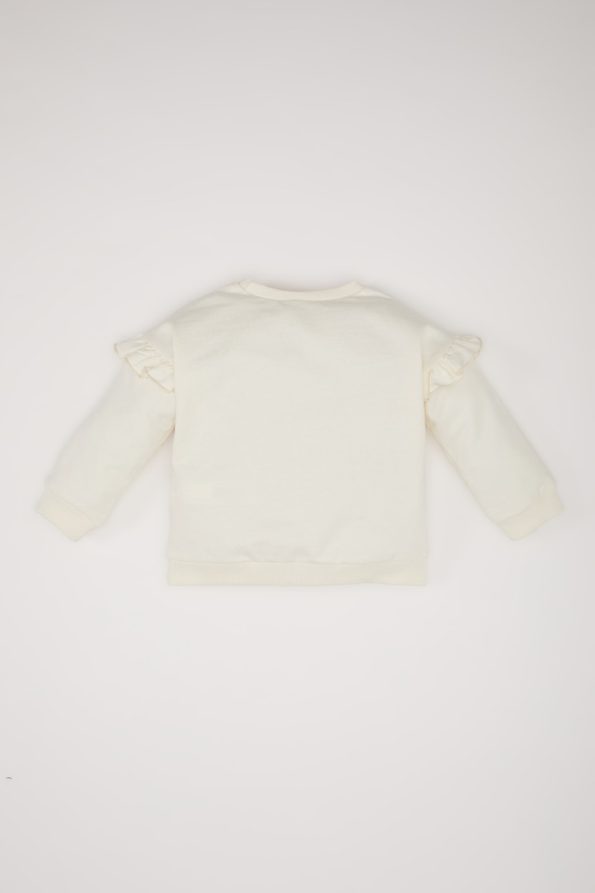 Girls' Baby Ballerina Print Crew Neck Sweatshirt