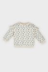 Girls' Baby Heart Print Crew Neck Sweatshirt