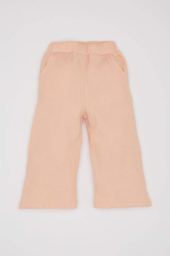 Girls' Baby 2-Piece Set Waffle Printed Sweatshirt with Elastic Waist Joggers