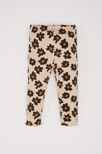 Girls' Baby 2-Piece Floral Sweatshirt Set with Elastic Waist Bottom