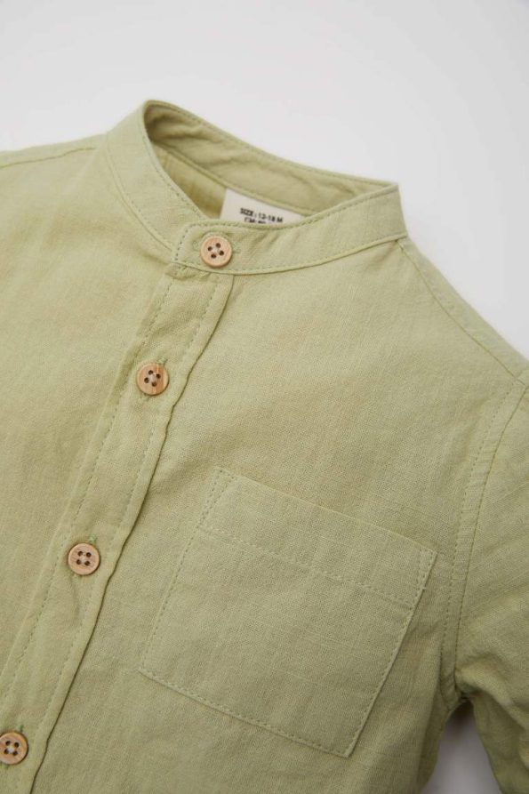 Boys' Long Sleeve Basic Plain Poplin Shirt