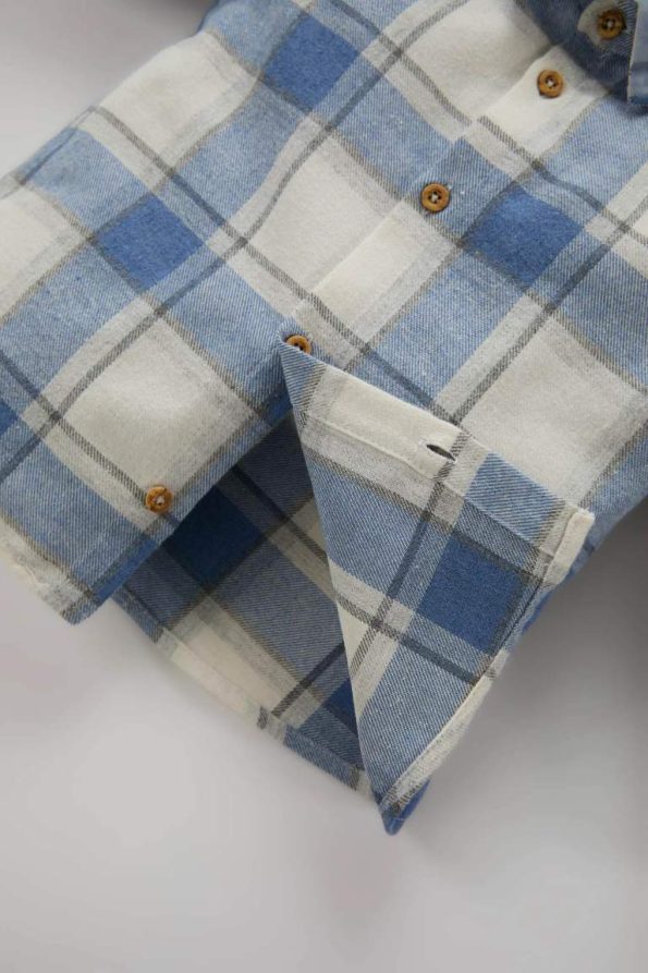 Boys' Checkered Flannel Long Sleeve Shirt