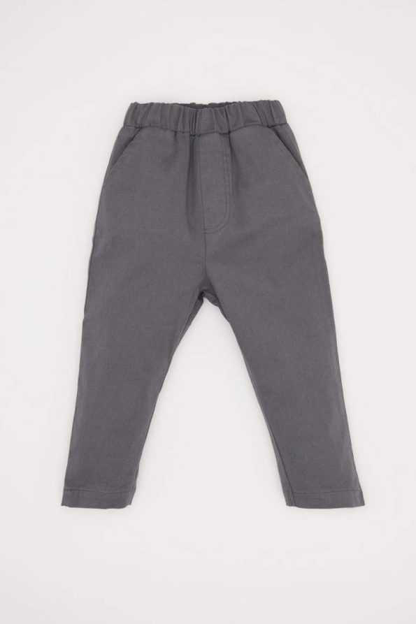 Boys' Two-Piece Set with Checkered Long Sleeve Shirt and Elastic Waist Pants