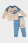 Boys' 2-Piece Set with Printed Sweatshirt and Elastic Waist Sweatpants