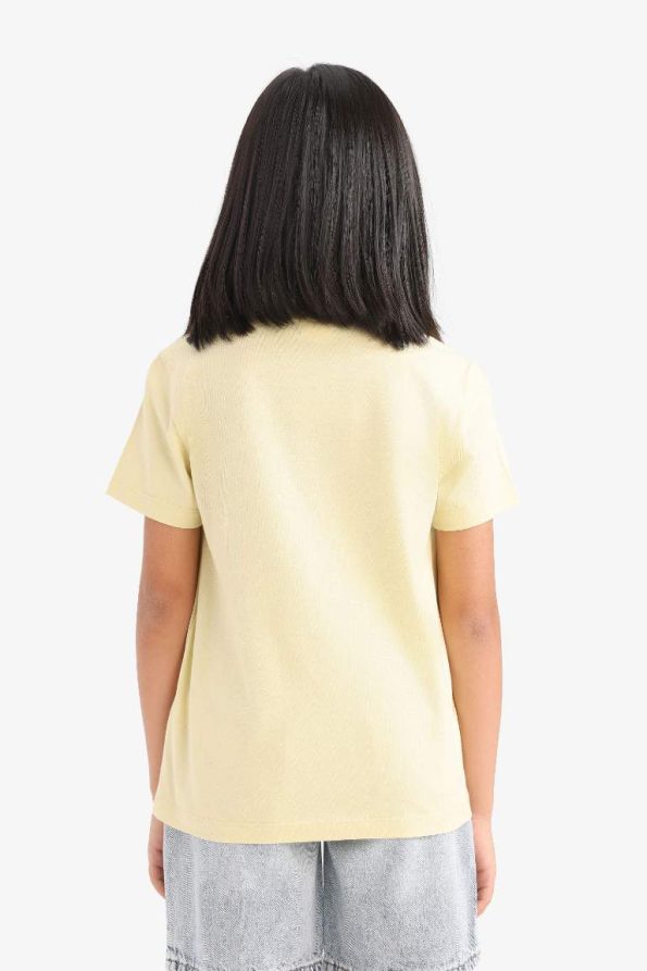 Girls' Short Sleeve Print Crew Neck T-Shirt
