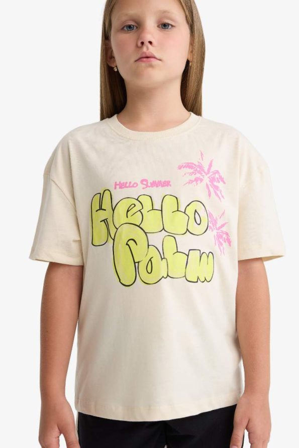 Girls' Relax Fit Crew Neck Short Sleeve T-Shirt