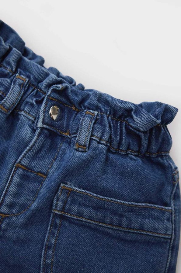 Girls' Paperbag Denim Shorts