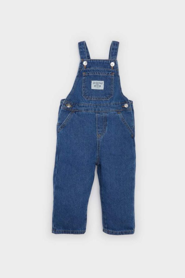 Girl's Denim Dungaree Romper