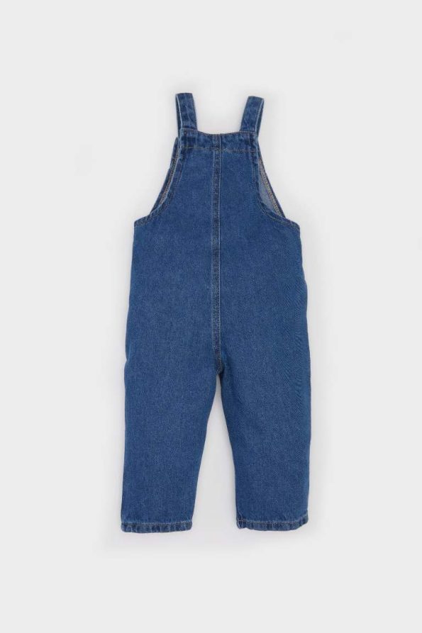 Girl's Denim Dungaree Romper