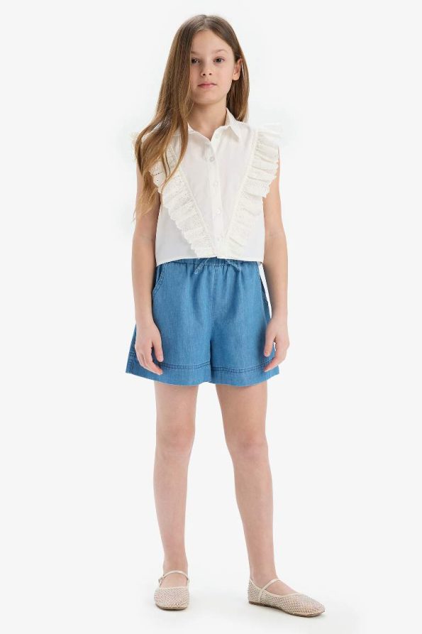 Girls' Cotton Sleeveless Crop Top