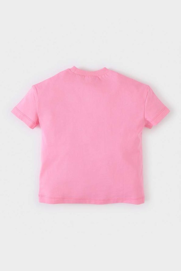 Girls' Short Sleeve Printed Crew Neck T-Shirt