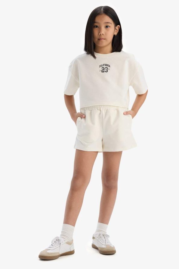 Girls' 2-Piece Printed Short Sleeve T-Shirt and Shorts Set