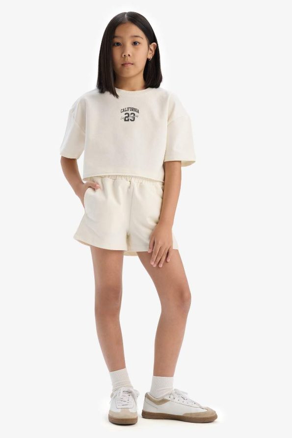 Girls' 2-Piece Printed Short Sleeve T-Shirt and Shorts Set