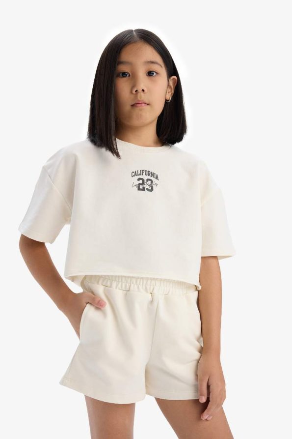Girls' 2-Piece Printed Short Sleeve T-Shirt and Shorts Set