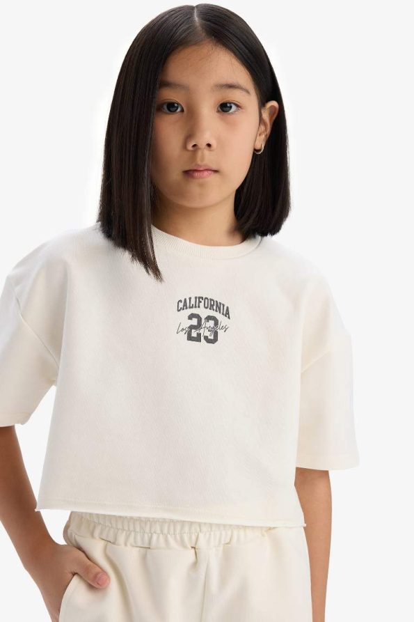 Girls' 2-Piece Printed Short Sleeve T-Shirt and Shorts Set