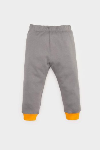 Boys' Long Sleeve Pajama Set with Vehicle Print and Elastic Waist Pants