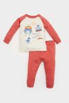Boys' Long Sleeve Pajama Set with Vehicle Print