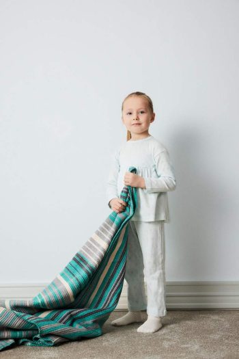 Girls' Baby Pajama Set with Long Sleeve Ribbed Top and Elastic Waist Long Pants