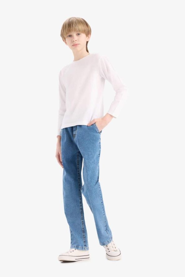 Boys' Straight Fit Stretch Waistband Jeans