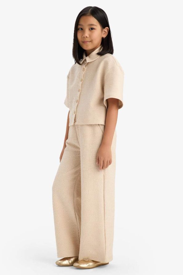 Girls' Wide Leg Elastic Waist Pants
