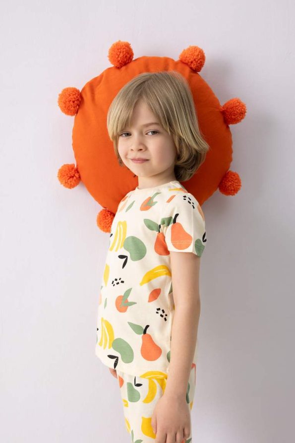 Boys' Fruit Print Short Sleeve Pajama Set