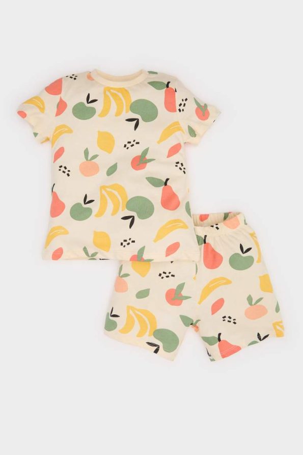 Boys' Fruit Print Short Sleeve Pajama Set