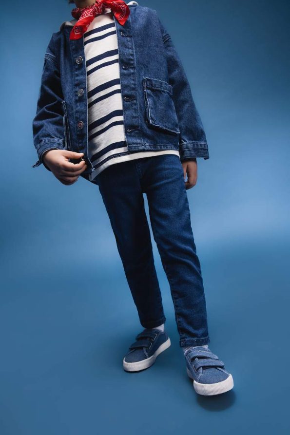 Boys' Elastic Waist Basic Straight Leg Jeans