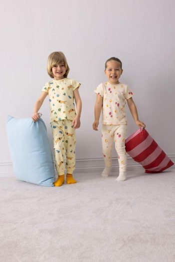 Girls' Baby Pajama Set with Fruit Print
