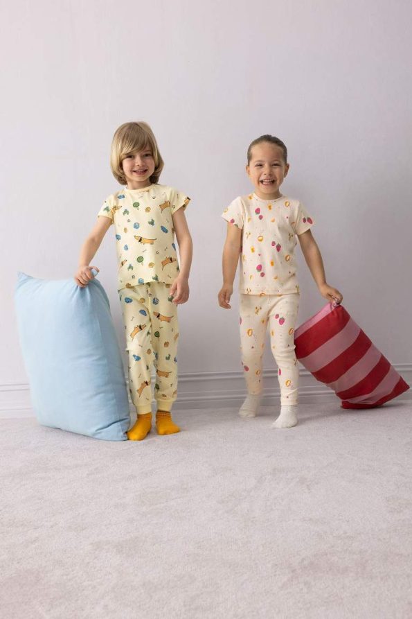 Girls' Baby Pajama Set with Fruit Print