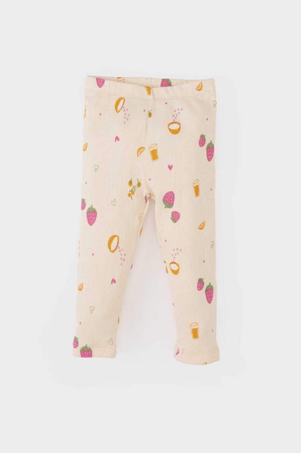Girls' Baby Pajama Set with Fruit Print
