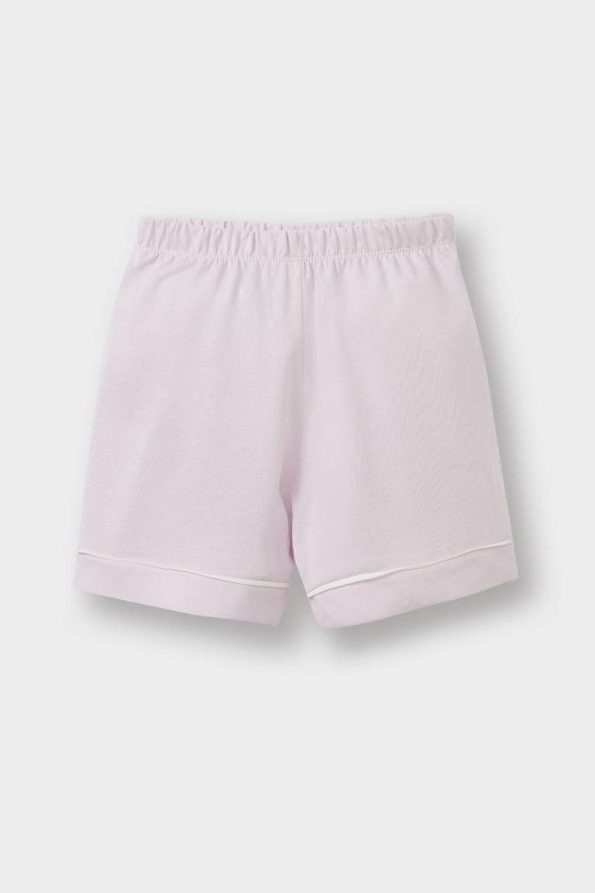 Girls' Baby Pajama Set Short Sleeve Cotton Top with Elastic Waist Shorts
