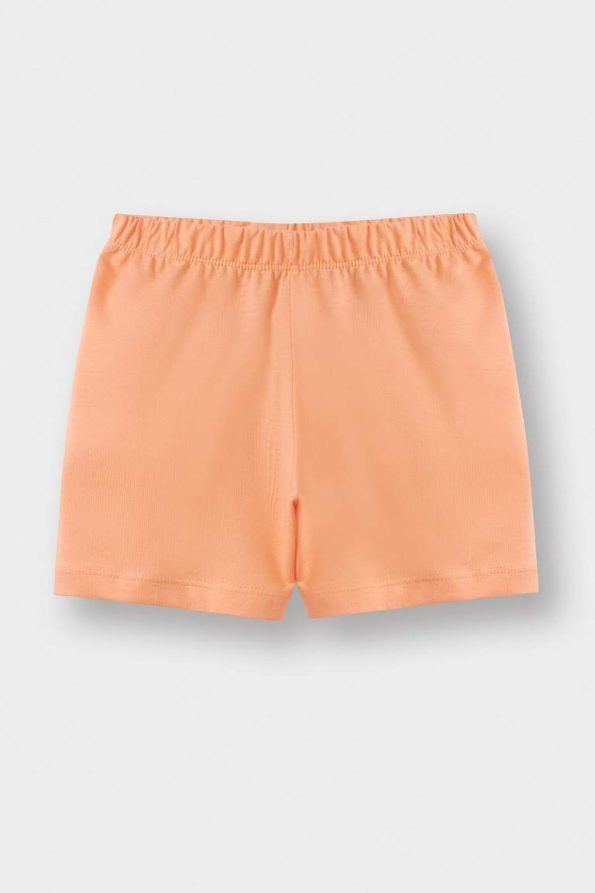 Girls' 4-Piece Pajama Set with Star Print and Elastic Waist Shorts