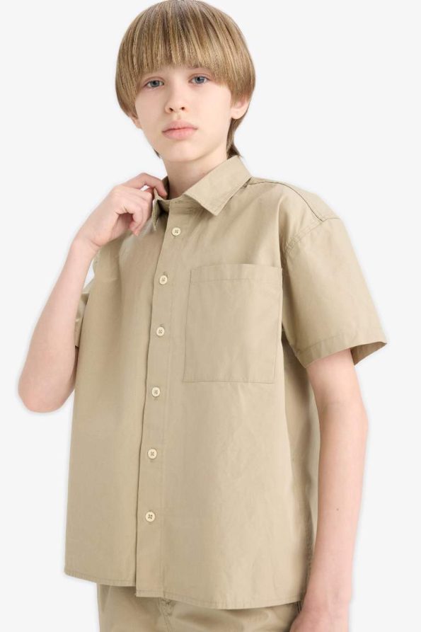 Boys' Oversized Wide Fit Short Sleeve Polo Shirt