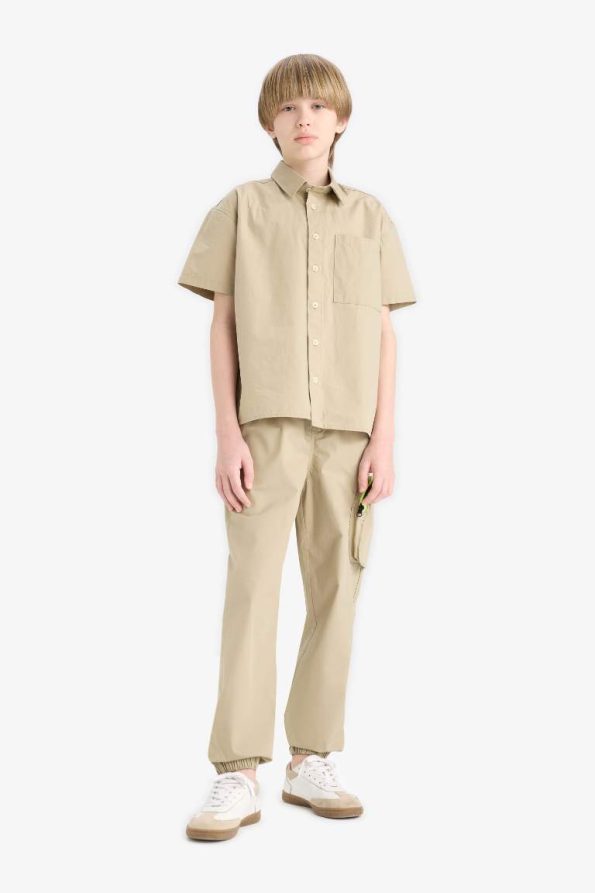 Boys' Oversized Wide Fit Short Sleeve Polo Shirt