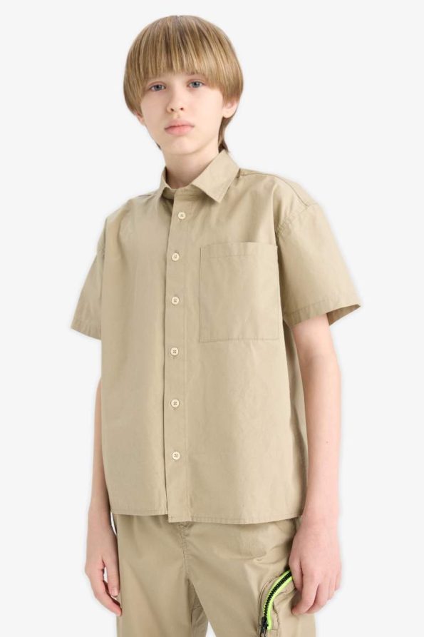 Boys' Oversized Wide Fit Short Sleeve Polo Shirt