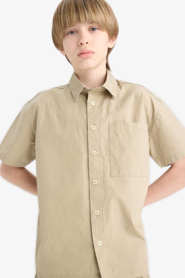 Boys' Oversized Wide Fit Short Sleeve Polo Shirt